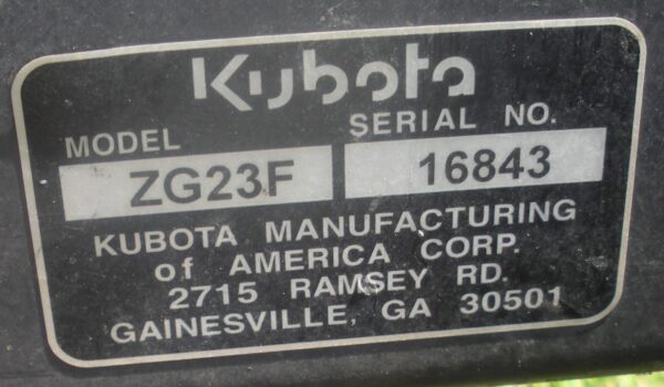Kubota ZG23-54 Used - Image 7